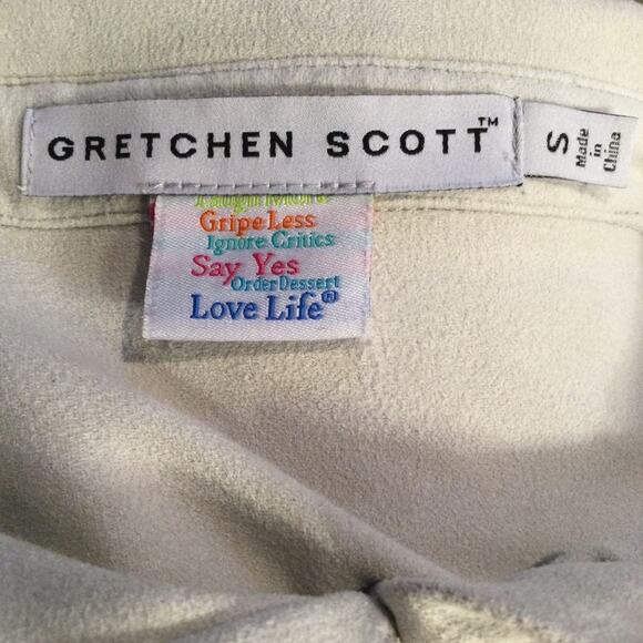 Gretchen Scott Ultra Suede Pop Over Top S runs small more like a XS - Picture 2 of 5